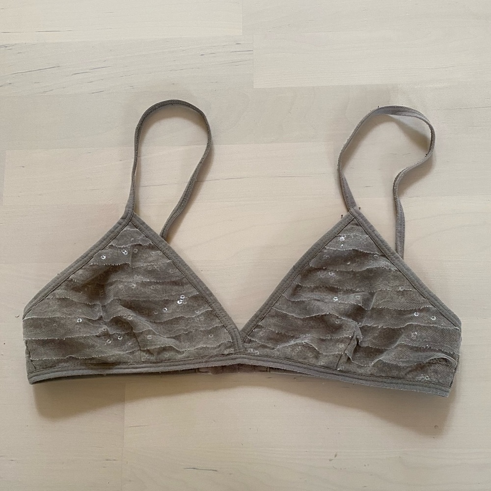 Chan Luu sequin/tulle bralette